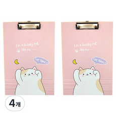 Moneypool 貓咪學生 A4 板夾, 4個, 月亮