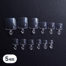 숏 패디팁 12종 x 50p 세트, 투명, 5세트