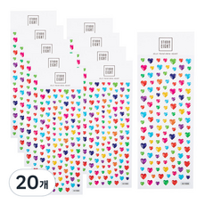 STUDIO EIGHT Geumhong Fancy 迷你愛心果凍點點貼紙, 20個, 混合顏色