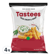 테이스티즈 구운 쌀과자 사우어크림 앤 어니언맛, 150g, 4개