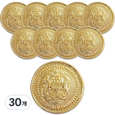 Button King 東大門鈕扣王 雙獅鈕扣 18mm, 30個, 金色