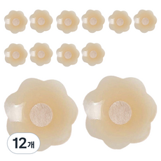 可愛花朵造型胸貼 6.5*6.5cm 膚色, 12個