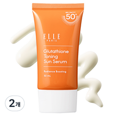 ELLE PARIS 글루타티온 토닝 선세럼 SPF50+ PA++++, 2개, 50ml