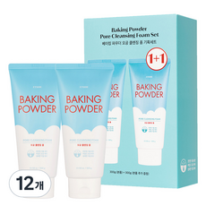 에뛰드 베이킹 파우더 모공 클렌징 폼 세트, 300ml, 12개