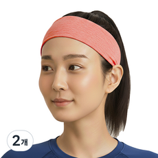 몽블랙 남자 여자 땀흡수 마라톤 헬스 런닝 운동 스포츠 헤어밴드 ST3, PINK, 2개