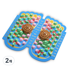 헬스원 발모양 발지압판 FFMG-7233, Gold, 2개