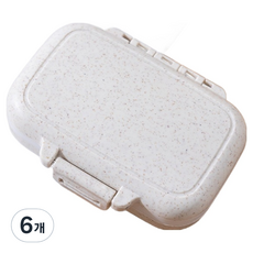 Richisalbong 簡約粉彩星期藥盒 白色 8.2 x 6.2 x 2.8 cm, 6個