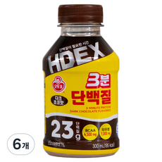 오뚜기3분 단백질 다크초코맛, 300ml, 6개