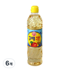 오뚜기 3배 사과식초, 900ml, 6개