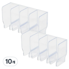 인앳홈 무타공 튜브 정리 클립 4단 ONE SIZE, 투명, 10개