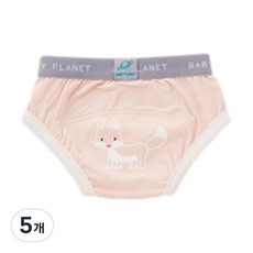 BABY PLANET 竹纖維如廁訓練褲 可愛狐狸 甜心, 混合色, 5個