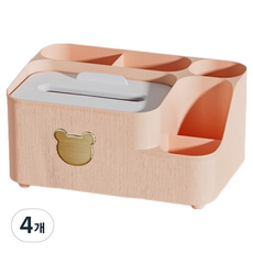 루네타 깔끔한 데스크정리함 L, 피치, 4개