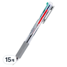 deLi 得力 纖細4色多功能筆 0.7mm, 15個, 透明
