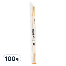 고급 일회용 대나무 젓가락, 1개입, 100개