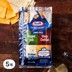 크래프트 슬라이스 페퍼 잭 & 샤프 체다 콤보, 204g, 1개입, 5개