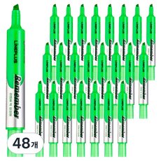 라인플러스 리멤버 빅 대용량 형광펜, 초록색, 48개