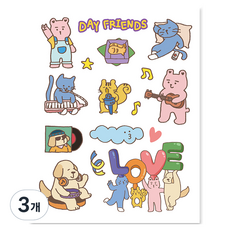 ARDIUM 多功能貼紙, 日常夥伴 2, 3個