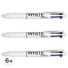 Weply The White 4色自動鉛筆多功能筆 0.7mm / 0.5mm, 白色, 6個