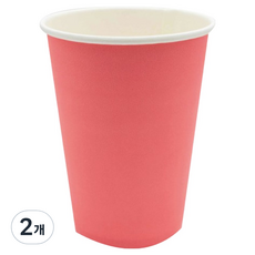 Swan 一次性咖啡杯 珊瑚粉色 84mm 384ml, 50入, 2個