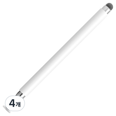 엑씨 스마트폰 태블릿PC 2in1 정전식 초미세 터치펜, 화이트, 4개