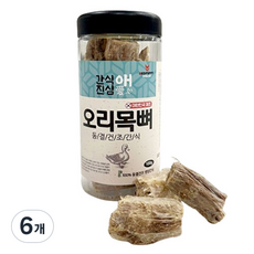 레드퍼피 반려동물 간식애진심 동결건조 통간식, 오리목뼈맛, 100g, 6개