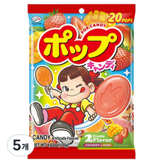 FUJIYA 不二家 POP CANDY 草莓芒果口味, 5個, 114g