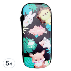 아이나라에듀 캐릭터 3D 입체 필통, 06 포레스트 애니멀, 5개