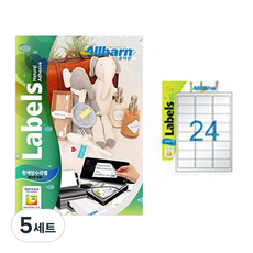 올바른라벨 흰색방수라벨 레이저용 3X8, 24칸, 125개