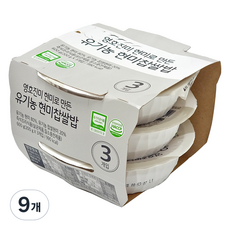 영호진미 현미로 만든 유기농 현미찹쌀밥, 200g, 9개