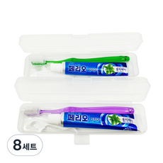 微笑牙科旅行牙刷+牙膏+一次性牙線+盒裝隨機發貨, 8組
