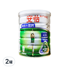 安怡 超活力 高鈣低脂奶粉, 750g, 2罐