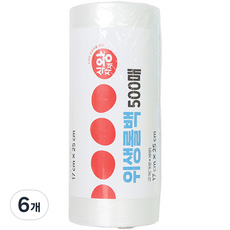 식자재왕 위생롤팩 미니 17 x 25 cm, 미니(XS), 6개, 500개입