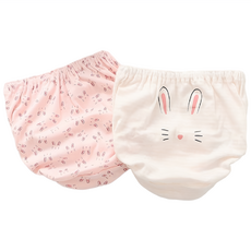Bebehome 兒童純棉透氣親膚三角內褲2件組, 小兔圖案, 1組