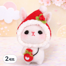 아트조이 DIY 양모펠트 키트, 2세트, 산타토끼