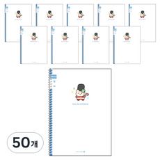 모닝글로리 넓은칸 A 초등 영어 스프링 노트, 햄덕 군인, 50개