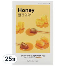 미샤 에어리 밀착 시트마스크 꿀, 1개입, 25개