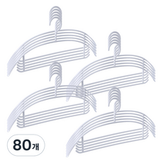 베이직 논슬립 옷걸이, 화이트, 80개