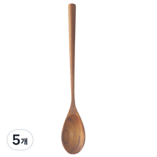 담다 티크 나무 티스푼3 23 x 3 cm, 5개
