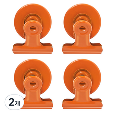 MRAVAN 磁吸不鏽鋼夾 橘色, 2個, 37 x 30 mm