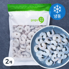 고고새우 손질 생새우살 51/70 (냉동), 750g(소), 2개