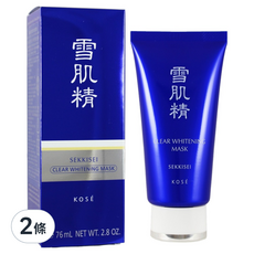 KOSE 高絲 SEKKISEI 雪肌精 淨白黑面膜 76ml, 1入, 2條