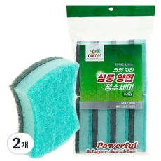 comet 廚房三層雙面菜瓜布, 8個, 2個