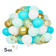 만들하비 컨페티 풍선 30p 세트, 밝은녹색(랜덤발송), 5세트