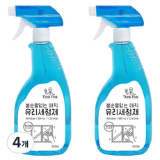 ThinkPick 無雜質神奇玻璃清潔劑, 4個, 600ml