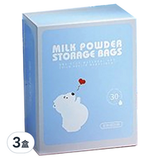 ROYALLIN 蘿林嚴選 攜帶式奶粉分裝袋 13 x 11 x 5cm 4g 30個, 藍色, 3盒