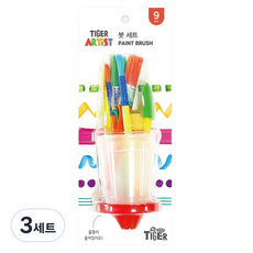 MY LITTLE TIGER 畫筆組 美術用品 繪畫用具 繪圖組, 3套, 混合色