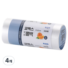 코멕스 위생롤백 소 170 x 250 mm 500매, 4개