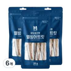 마도로스펫 반려동물 트릿 동결건조간식, 열빙어, 20g, 6개