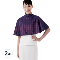 線條格紋蝴蝶結 大, 紫色 LN3001, 2個