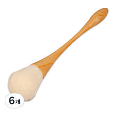 메이브라운 네일 고급 더스트브러쉬, 화이트우드, 6개